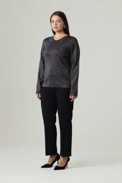 Джемпер вязаный с люрексом 4forms, цвет: Черный, 65442 купить онлайн