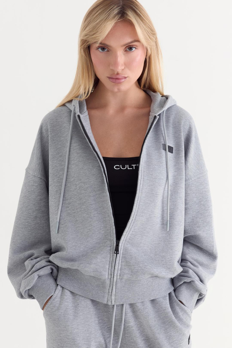 Худи на молнии Capsule CULT, цвет: серый меланж,  купить онлайн
