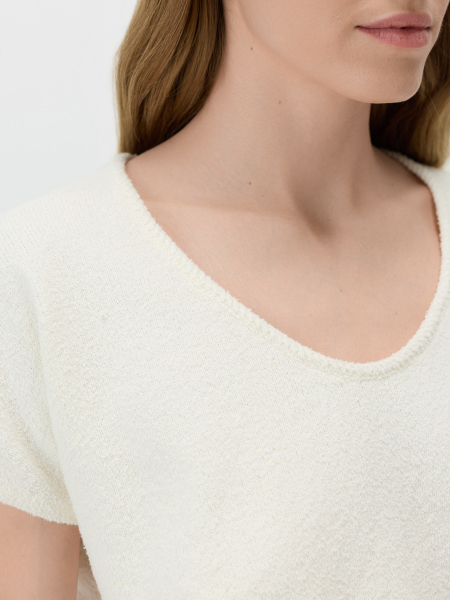 Джемпер с коротким рукавом Conso, цвет: молочный, KJS 260730 - молочный купить онлайн