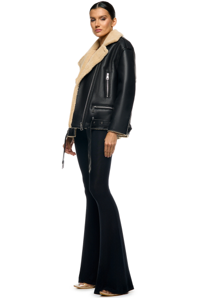 Куртка - косуха с мехом SODAMODA, цвет: Черный, 15717 купить онлайн