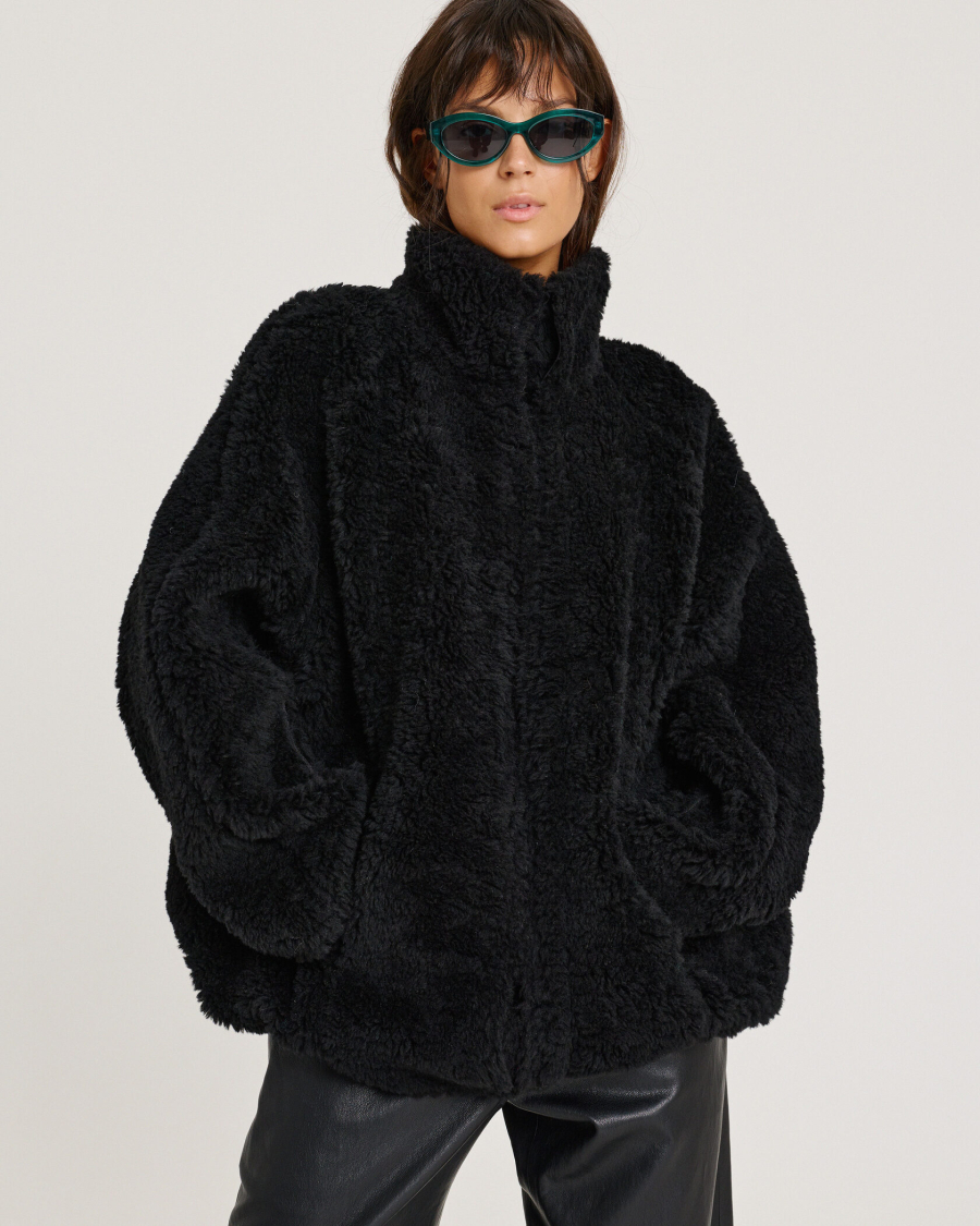 Бомбер из мериноса BLACK Anmuse, цвет: Черный, 1525AZ BLACK купить онлайн