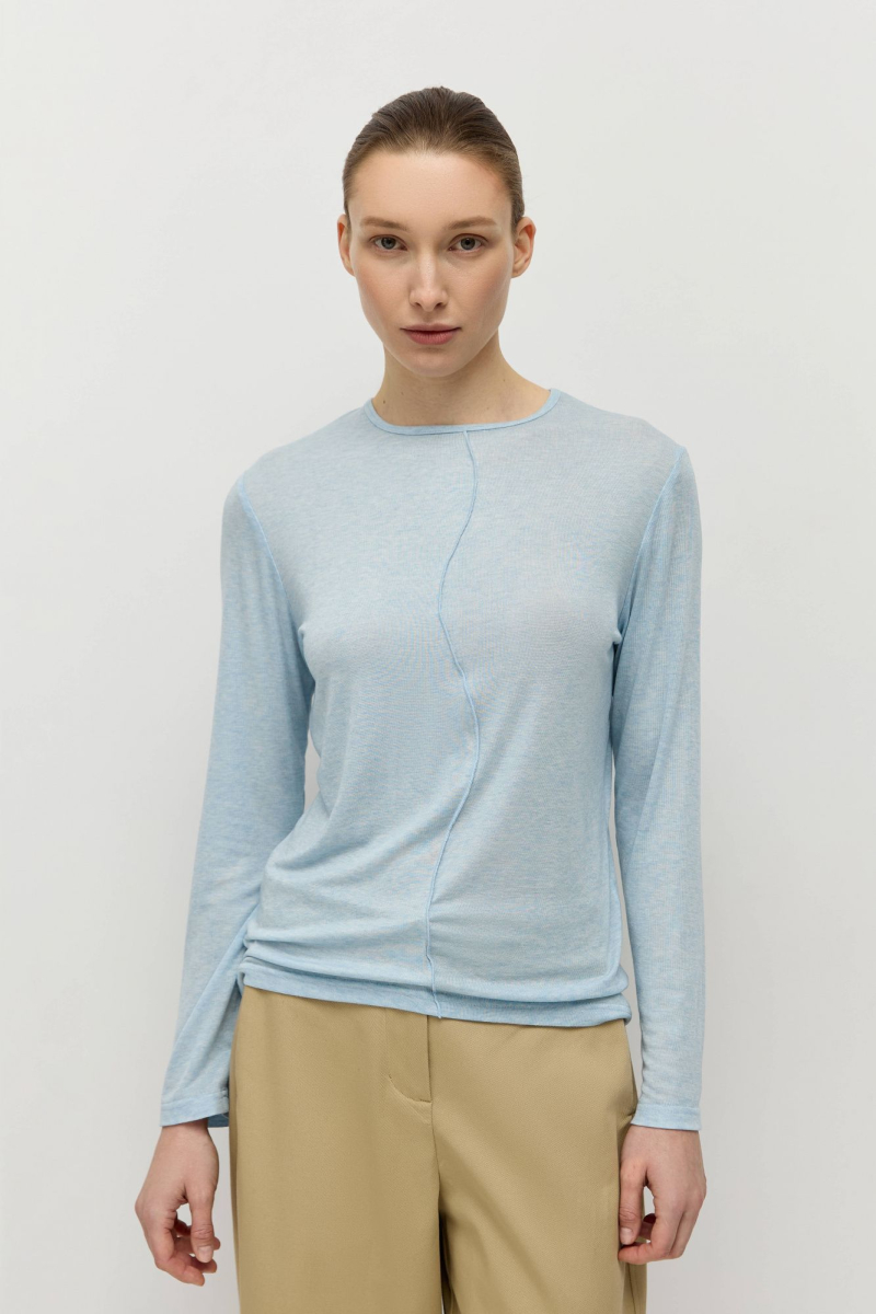Лонгслив с рельефным швом