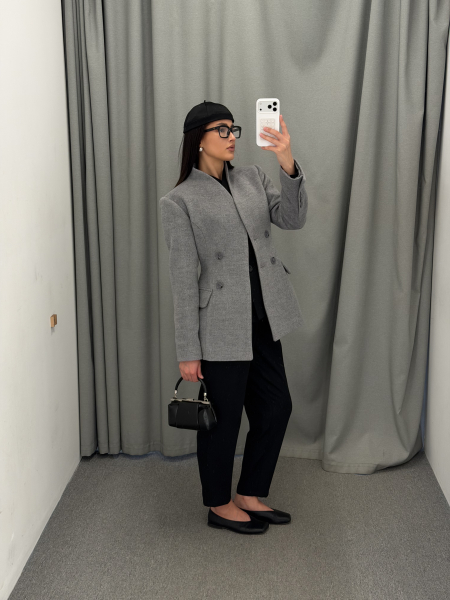 Пиджак-пальто "Стефани" Label .B, цвет: серый,  купить онлайн