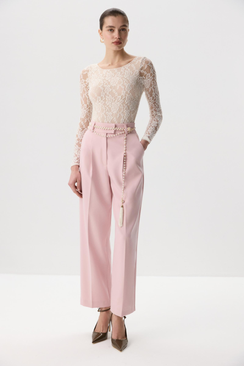 Боди из эластичного кружева с длинным рукавом Charmstore, цвет: молочный, 218-474112-111 купить онлайн