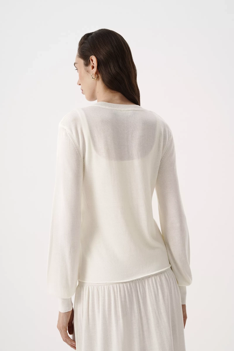 Кардиган из лиоцелла и шерсти Charmstore, цвет: молочный, 305-588119-111 купить онлайн