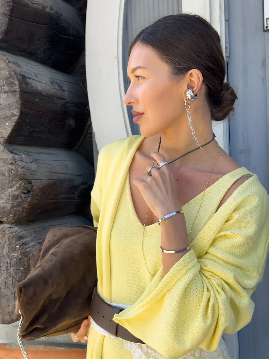 Серебряная серьга-кафф «Пузыри» еще больше SBLESKOM, цвет: серебро,  купить онлайн