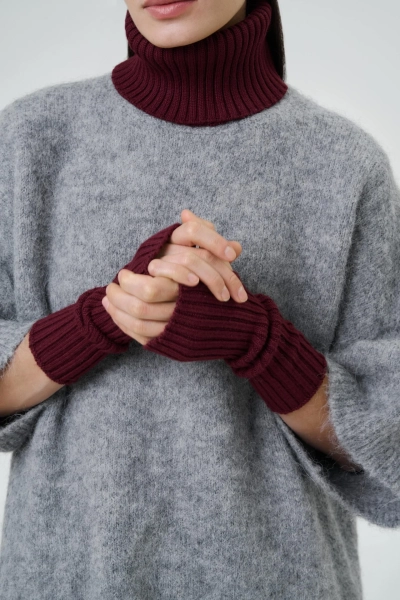 Митенки Mankova, цвет: Бордовый SH006 купить онлайн