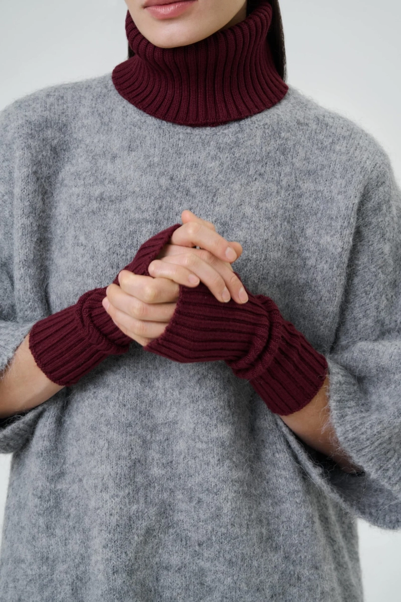 Митенки Mankova, цвет: Бордовый SH006 купить онлайн