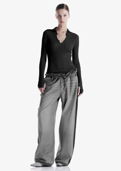 Свитер с широким воротником KRAKATAU, цвет: Черный, Sw44-1 купить онлайн