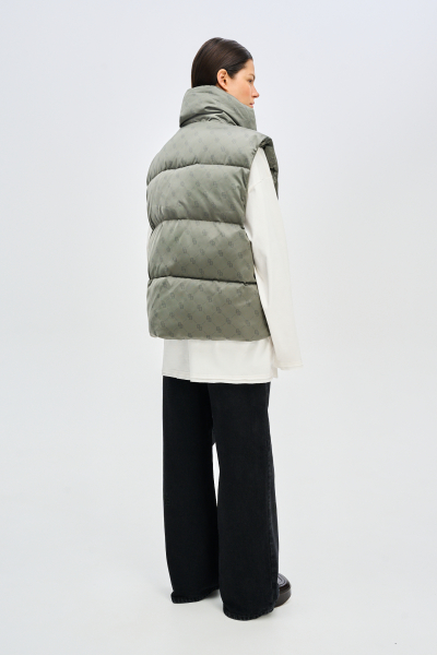 Жилет объемный пуховый с паттерном FW 24/24 Label .B, цвет: Khaki, Jc.32.5.0626.0924/2KH купить онлайн