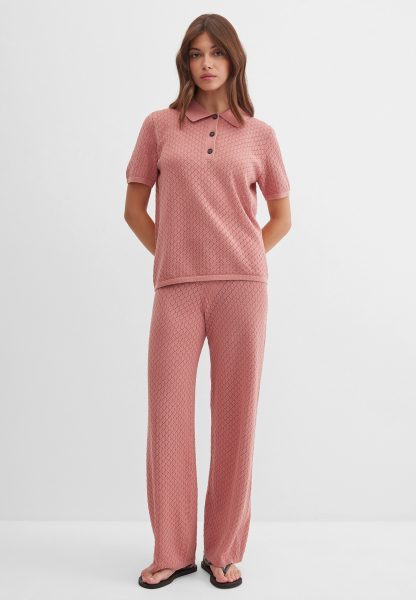 Ажурное поло из хлопка Marou, цвет: розовый, Mar_26051409 купить онлайн