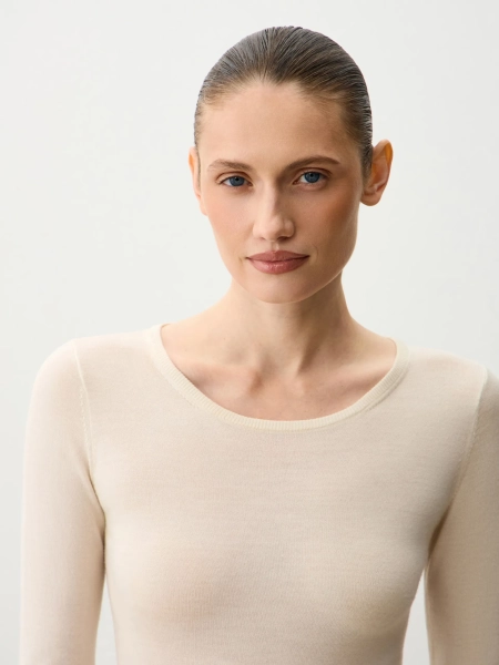 Боди из шерсти мериноса ANNA PEKUN, цвет: кремовый, 32.1333.125 купить онлайн