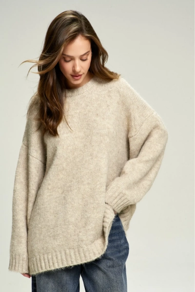 Джемпер Oversized из смесовой шерсти Beige Erist store, цвет: бежевый, НФ-00002966 купить онлайн
