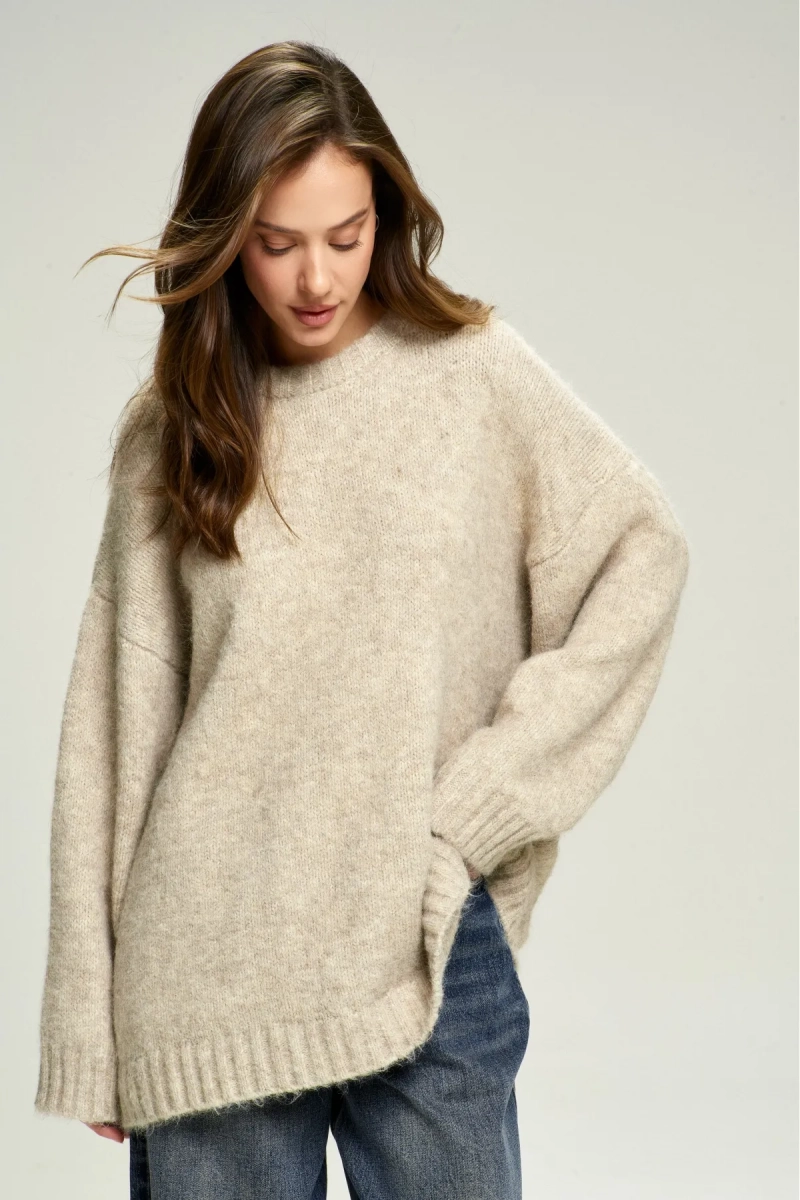 Джемпер Oversized из смесовой шерсти Beige Erist store, цвет: бежевый, НФ-00002966 купить онлайн