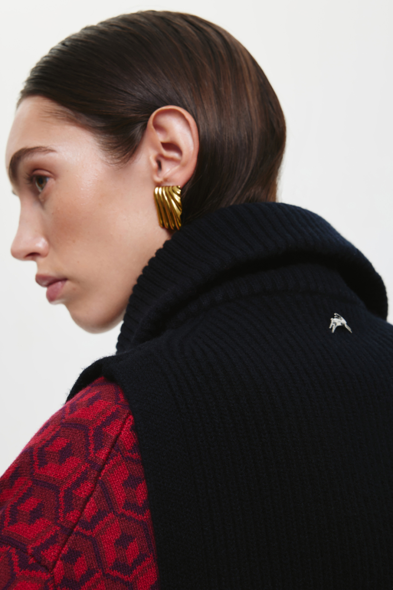 Манишка шерстяная на молнии DREAMS BY ALENA AKHMADULLINA, цвет: Черный 225106030304310/103000 купить онлайн