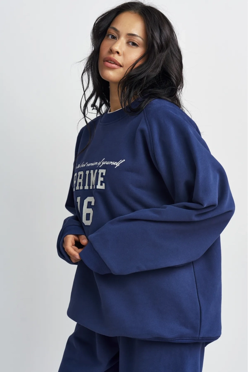 Свитшот винтажный Erist store, цвет: темно-синий, НФ-00003404 купить онлайн