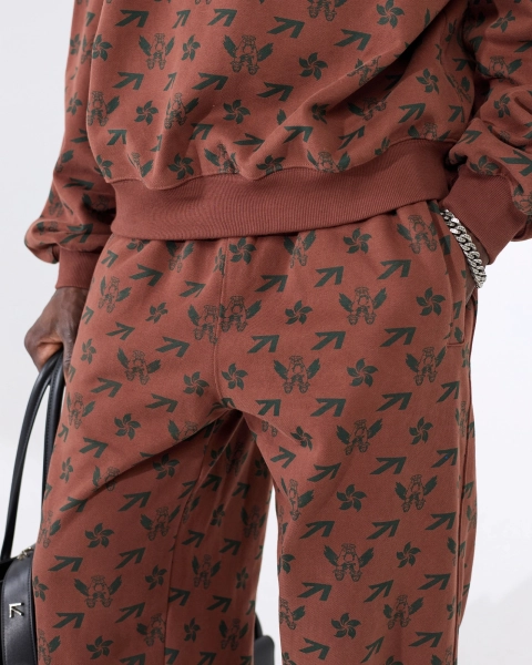 Джоггеры PATTERN FLYING A BROWN ASIA ST 71, цвет: коричневый, Ast71.jogg-pattern-A-br купить онлайн