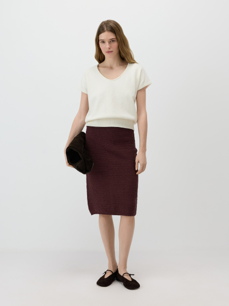 Джемпер с коротким рукавом Conso, цвет: молочный, KJS 260730 - молочный купить онлайн