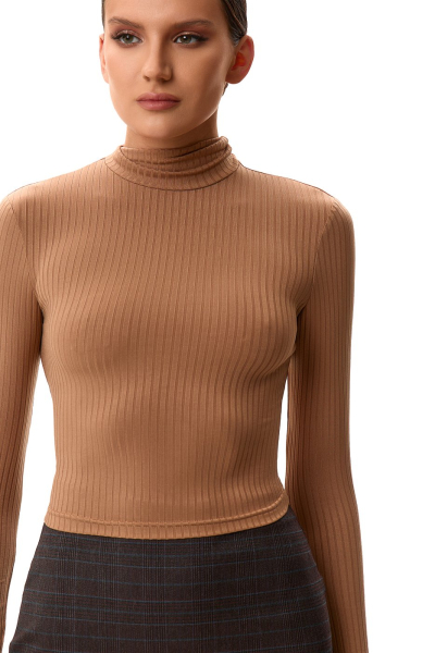 Водолазка укороченная SODAMODA, цвет: бежевый, 16112 купить онлайн