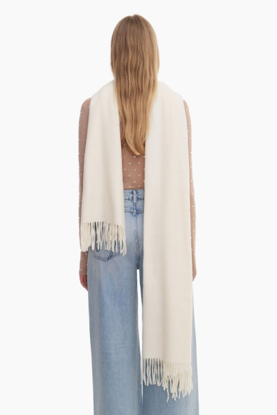 Шарф с бахромой TOPTOP, цвет: молочный TT.607.15425.120 купить онлайн
