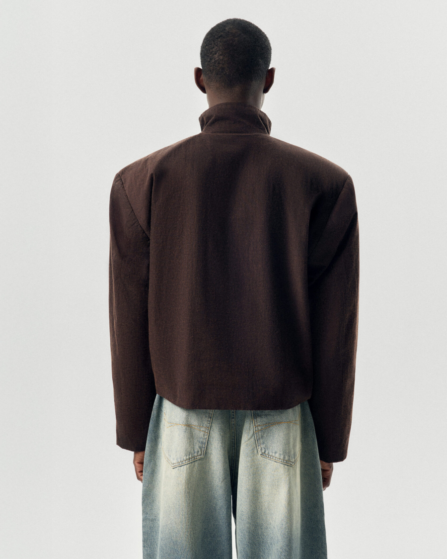 Куртка с объемными плечами NAIPACHE, цвет: Кофейный, 2614012700 купить онлайн