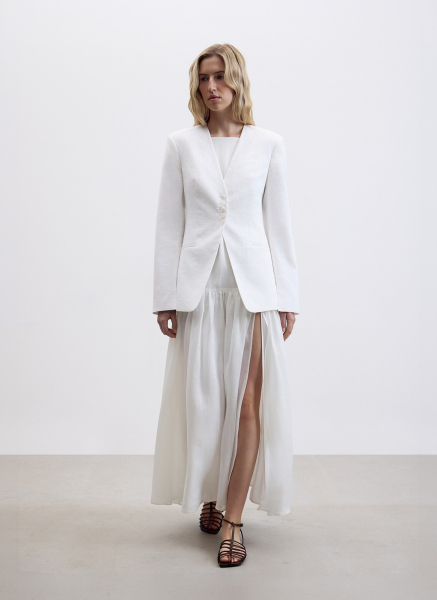 Жакет из крапивы ALL WE NEED, цвет: молочный, 2604W12102-21 купить онлайн