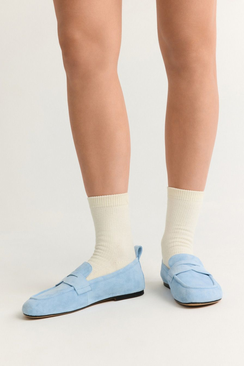 Лоферы из натуральной замши Lera Nena, цвет: голубой LN.108.19467.600 купить онлайн