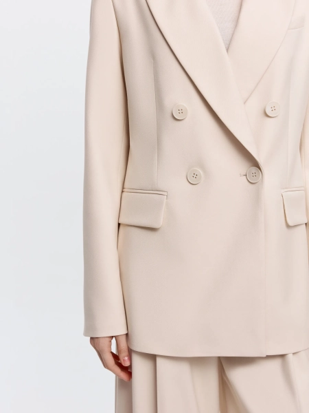 Двубортный жакет ANNA PEKUN, цвет: бежевый,  купить онлайн