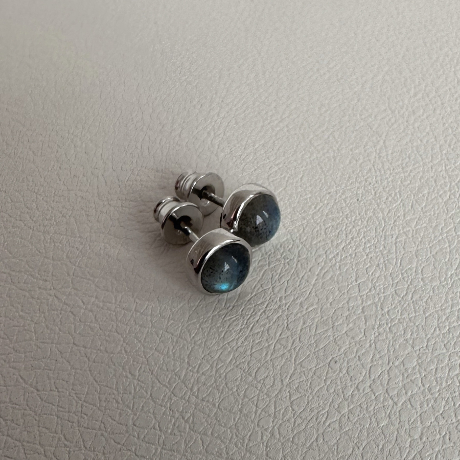 Серьги Луна с лабрадоритом The Reason, цвет: серебро, срг мун лаб купить онлайн