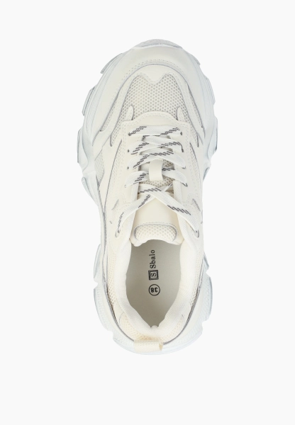 Кроссовки из натуральной кожи SBALO, цвет: молочный DK1 купить онлайн