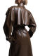 Тренч из эко-кожи макси ASYA SEMYONOVA, цвет: camel, 00-00002557 купить онлайн