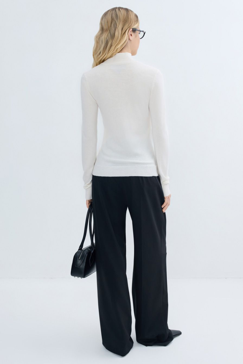 Водолазка с добавлением шерсти и кашемира TOPTOP, цвет: молочный, TTS.052.15462.120 купить онлайн