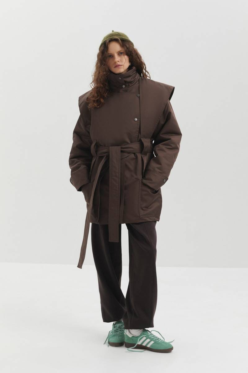 Джоггеры из футера marte, цвет: коричневый,  купить онлайн