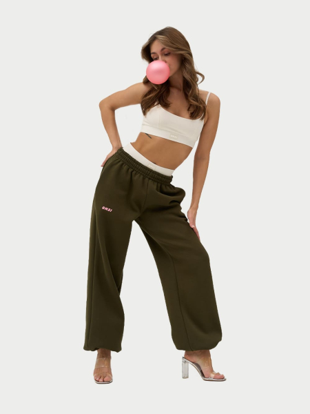 Брюки с застежкой с начесом ONSI, цвет: Khaki,  купить онлайн