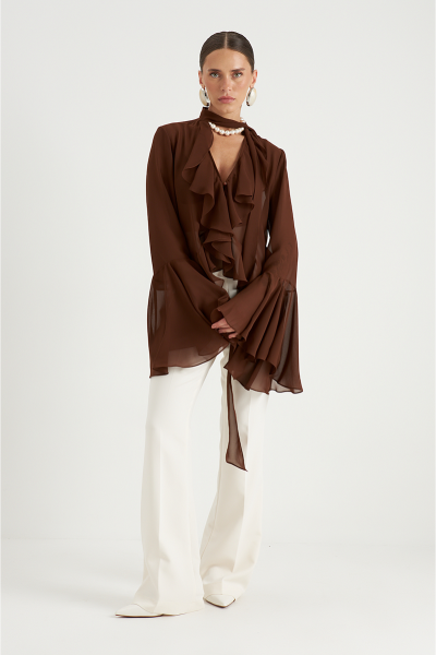 Блуза MIA AIM, цвет: коричневый, Mia420 купить онлайн