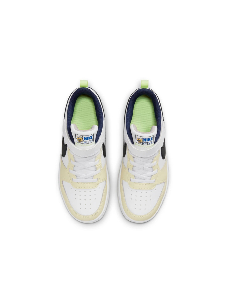 Кроссовки детские Nike Court Borough Low 2 SE PS Player One shvetsov store, цвет: мультиколор, FB1880-101 со скидкой купить онлайн