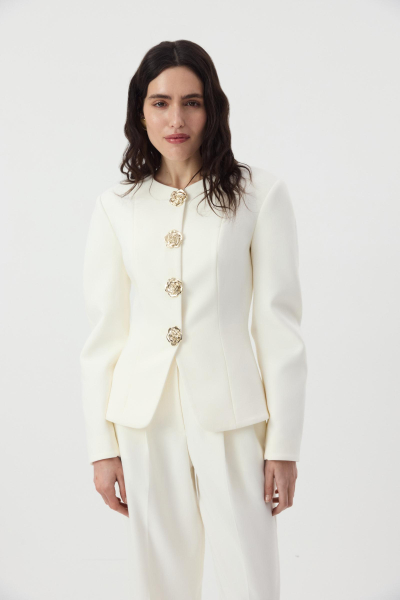 Жакет О-силуэта приталенный Charmstore, цвет: молочный, 109-460103-111 купить онлайн