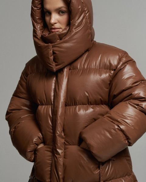 Пуховик PUFF BAIKAL TOFFEE BROWN YONS, цвет: коричневый, YO-708 купить онлайн