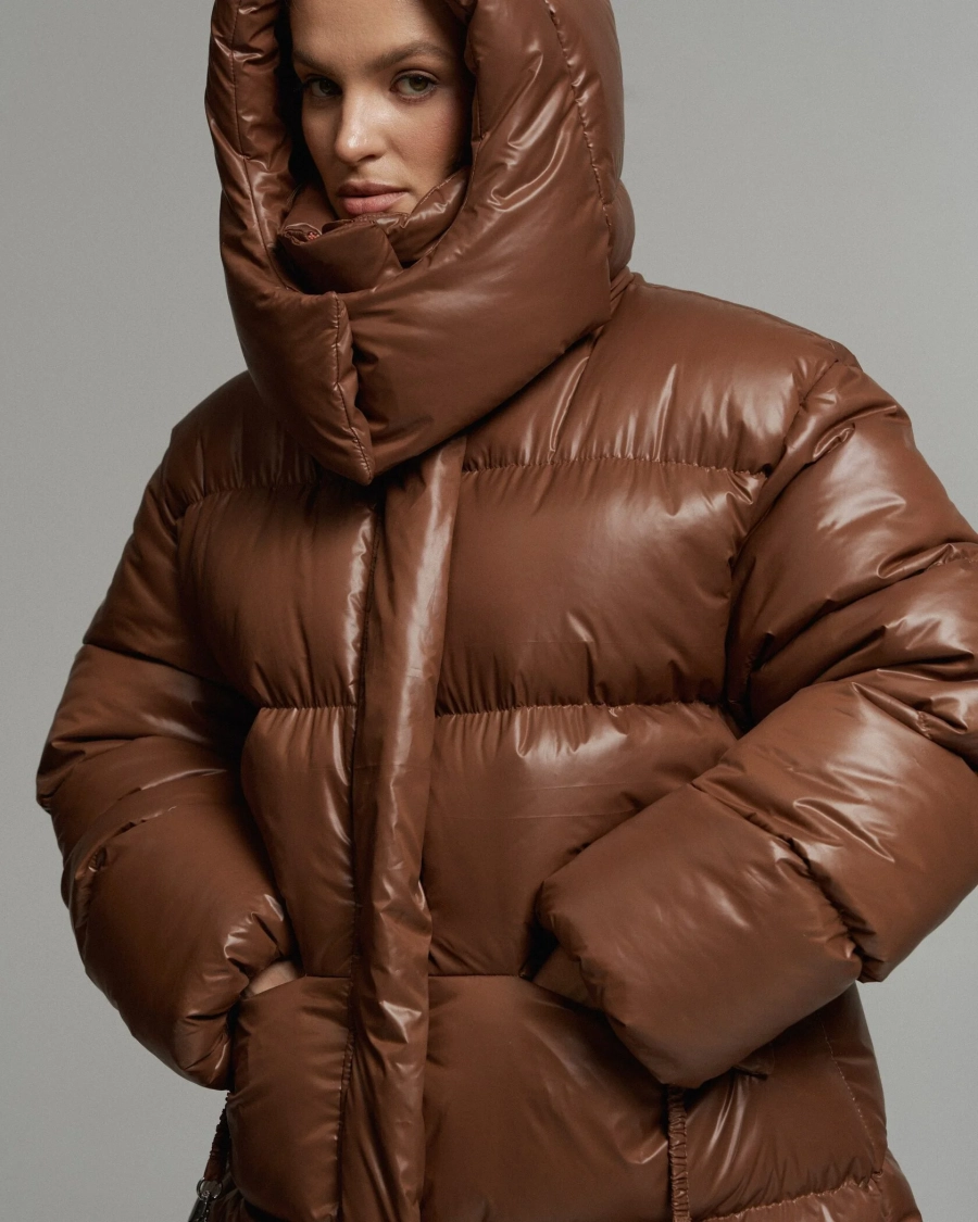 Пуховик PUFF BAIKAL TOFFEE BROWN YONS, цвет: коричневый, YO-708 купить онлайн