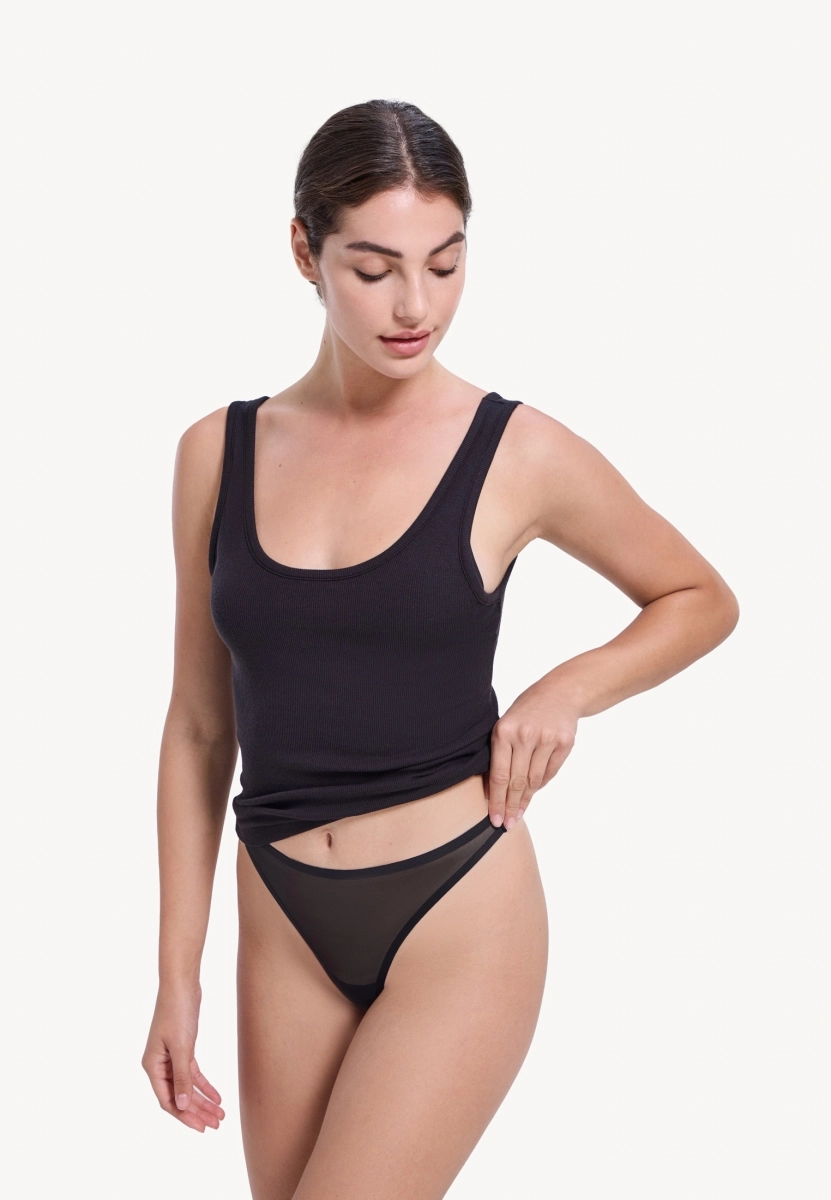 Трусы женские стринги из сетки MUTED, цвет: Черный 905474.WPAN0016-Black купить онлайн
