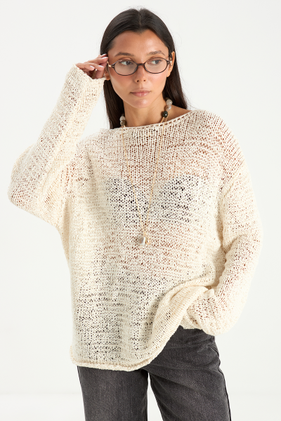Джемпер сетка MIA AIM, цвет: молочный, MIA618 купить онлайн
