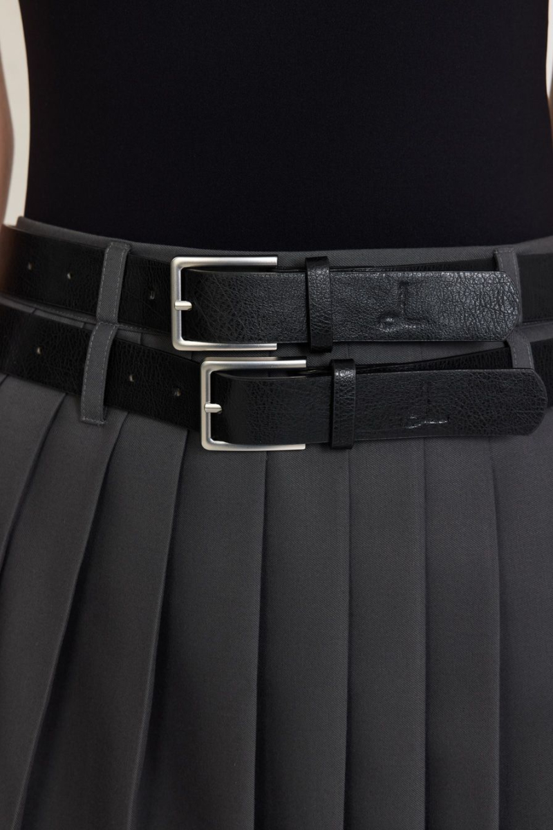 Юбка с двойным ремнем TOPTOP, цвет: серый, TT.070.17764.800 купить онлайн