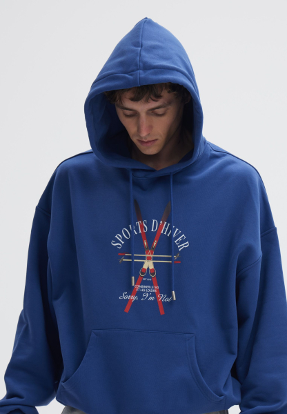 Худи SPORTS D'HIVER SORRY, I’M NOT, цвет: индиго,  купить онлайн