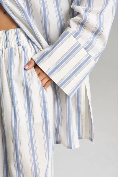 Костюм летний в полоску Milk&Blue Erist store, цвет: молочный, НФ-00002427 купить онлайн