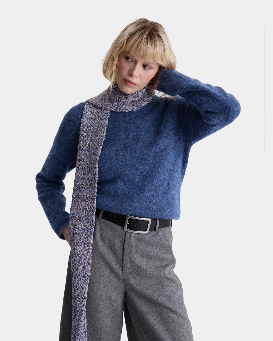 Узкий шарф Arny Praht, цвет: фиолетовый  купить онлайн