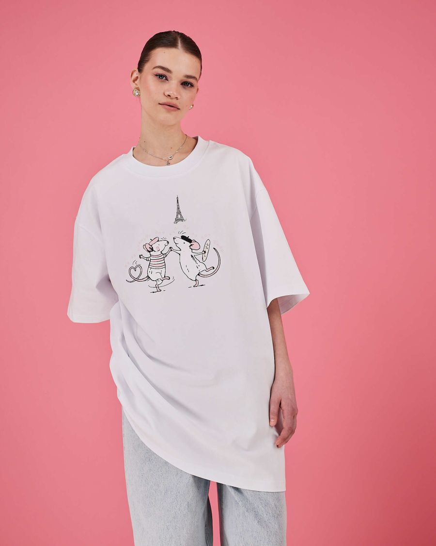 Футболка В Париже TABOO, цвет: белый, ThParis купить онлайн