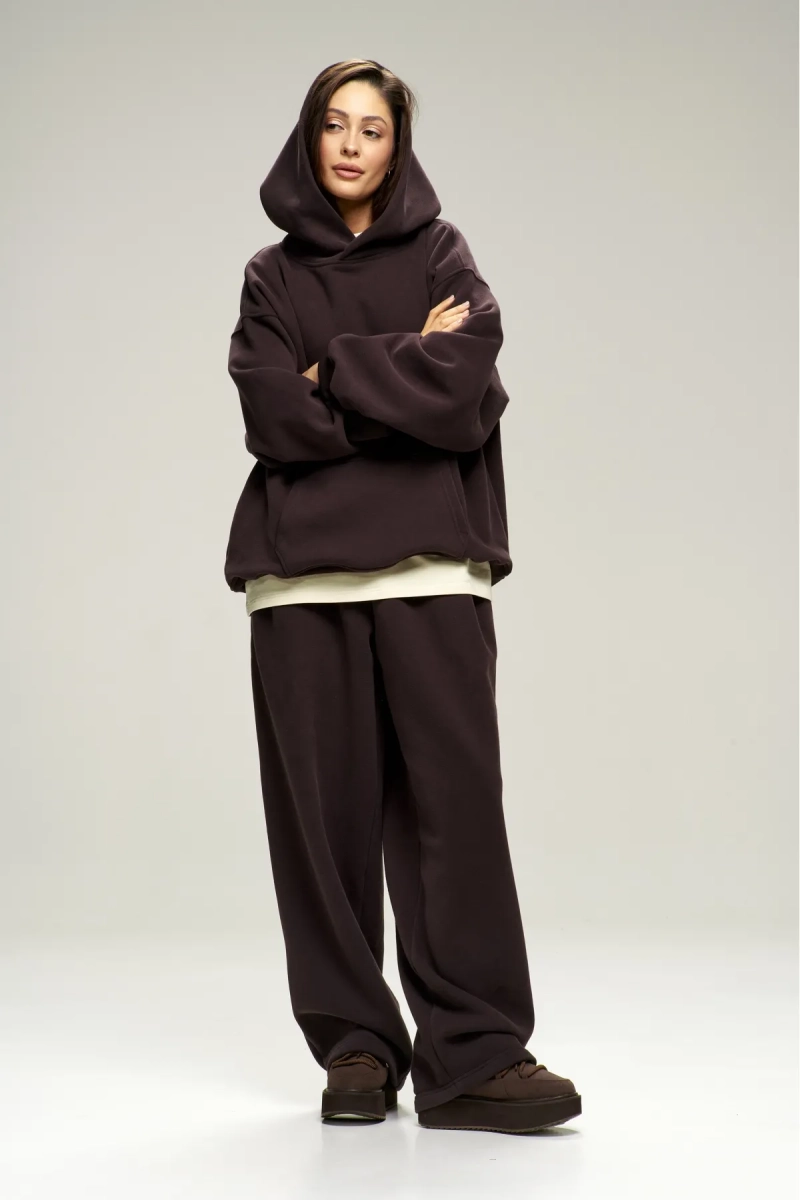 Худи с начесом Brown Erist store, цвет: коричневый, НФ-00003015 купить онлайн