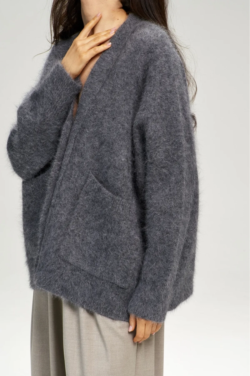 Кардиган Fluffy Grey Erist store, цвет: серый, НФ-00003143 купить онлайн