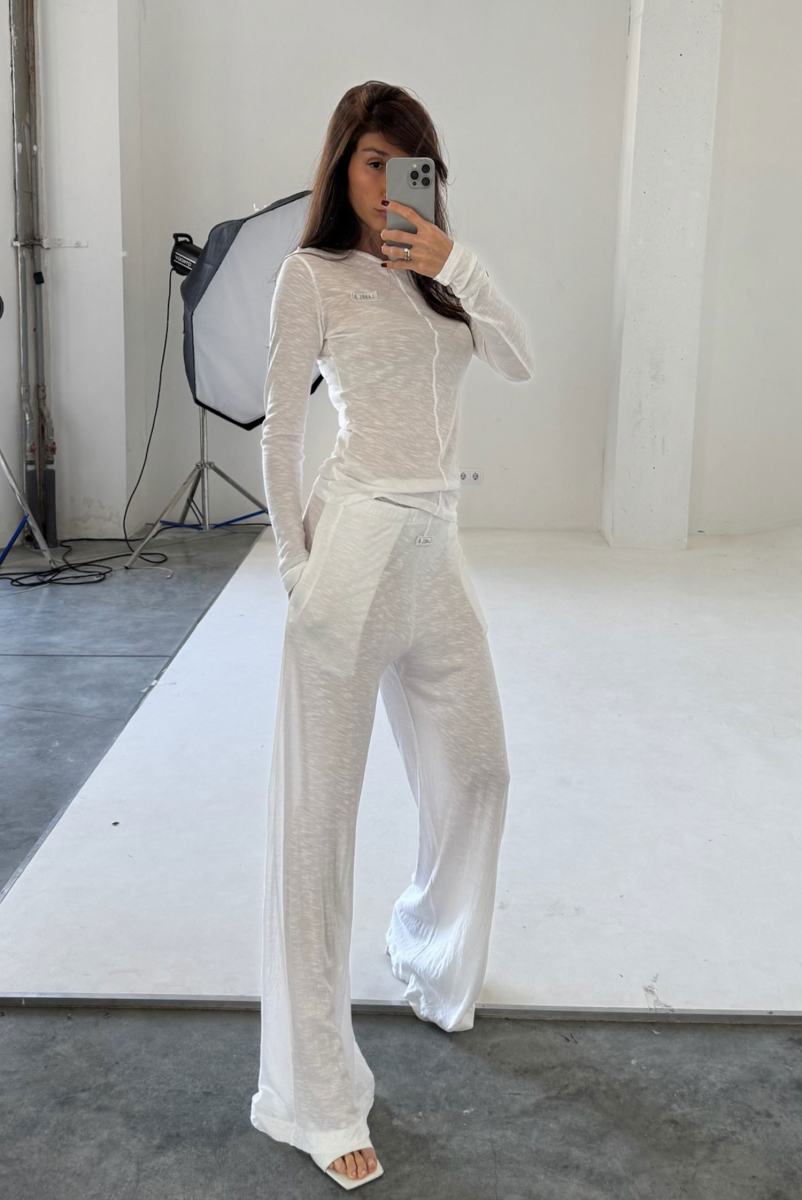 Лонгслив slim-fit из модала WHITE Label .B, цвет: WHITE Tp.03.3.4101/2WH |новая коллекция купить онлайн