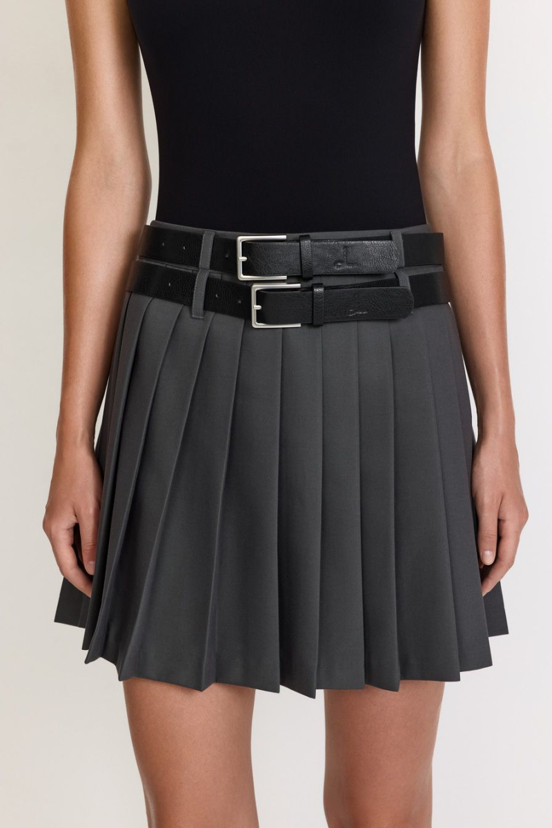 Юбка с двойным ремнем TOPTOP, цвет: серый, TT.070.17764.800 купить онлайн